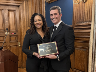 Philadelphia Academy of Surgery - Dr. Reid honors outgoing President, Dr. Palazzo for his service to the Academy on behalf of all the Fellows of the Academy.